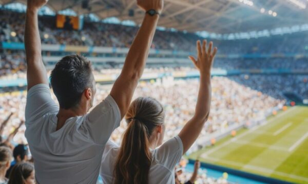 hinchas alentando al Real Madrid