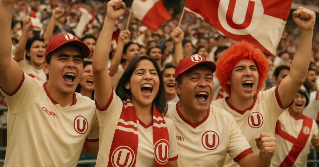 hinchas de universitario alentando vs sporting cristal