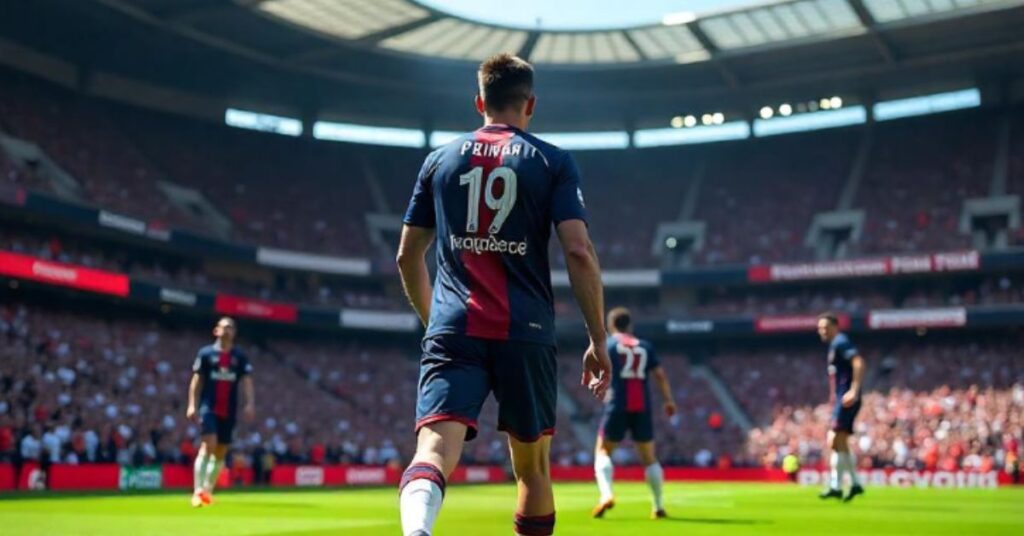 jugadores del psg jugando la supercopa de europa 2025