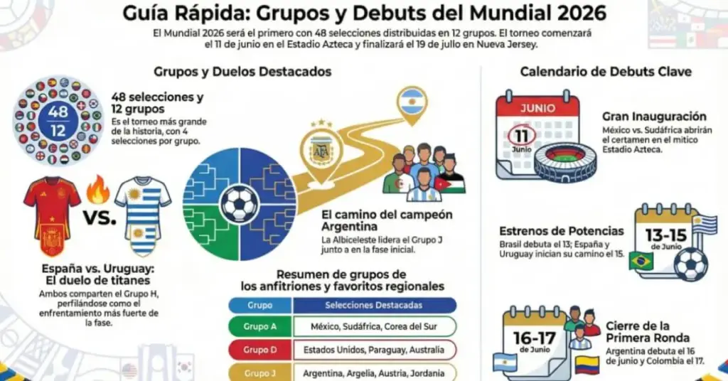 detalles importantes sobre los grupos del mundial 2026
