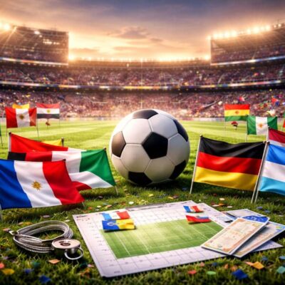 Fixture del Mundial 2026 con banderas de las selecciones participantes