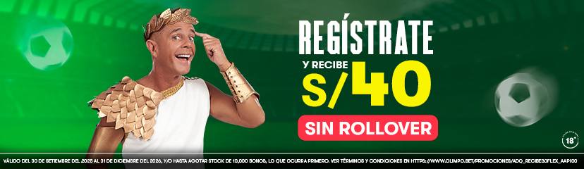 regístrate en olimpo bet y recibe un bono de 40 soles sin rollover