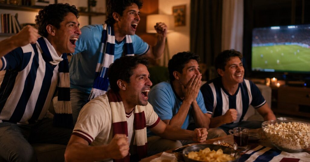 aficionados siguiendo partidos de Copa Libertadores