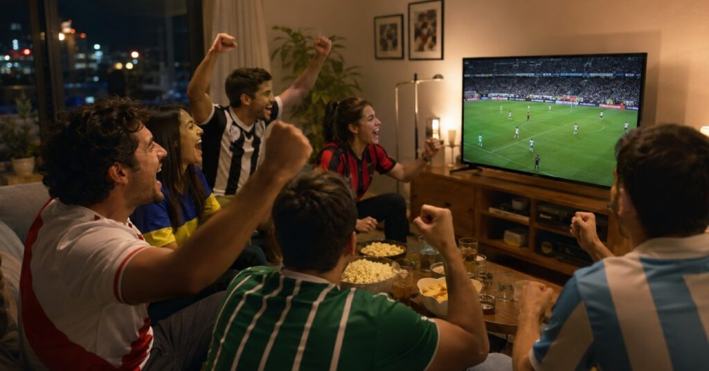 aficionados siguiendo partidos de Copa Libertadores