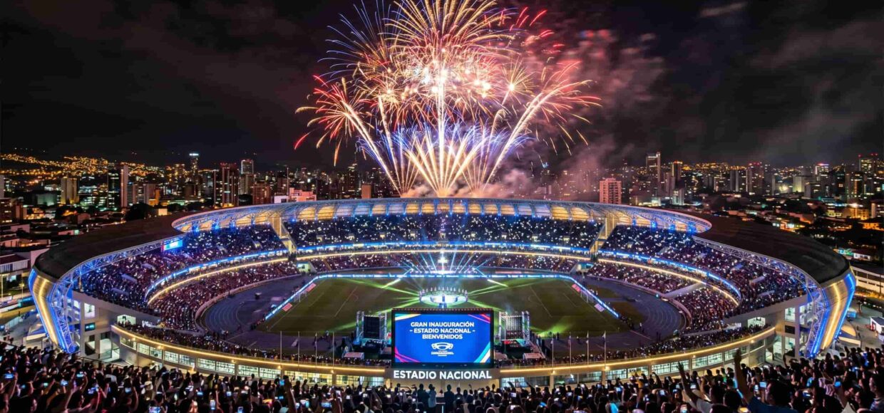 Inauguración de un evento deportivo con el partido inaugural