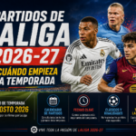partidos de la liga, fecha de inicio de la temporada, horario e información relevante