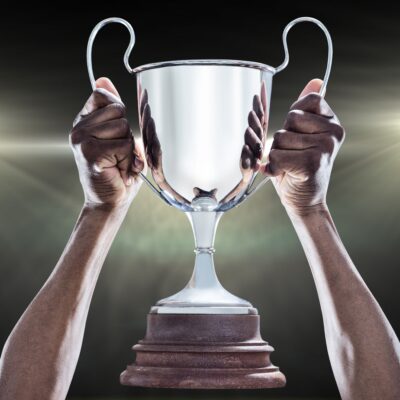 Imagen de campeon levantando la copa libertadores